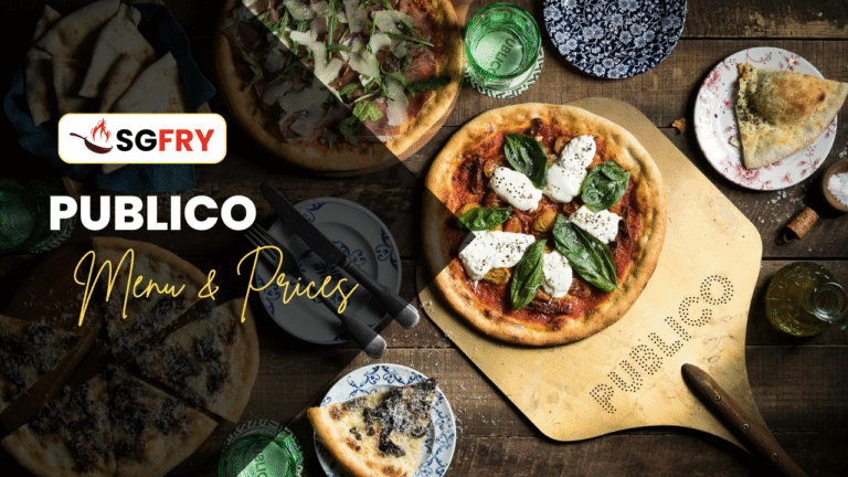 PUBLICO MENU SINGAPORE & UPDATED PRICES 2025