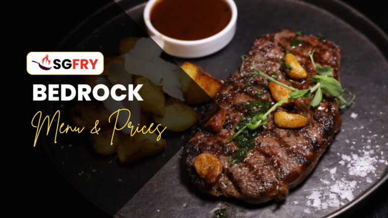 BEDROCK MENU SINGAPORE PRICES