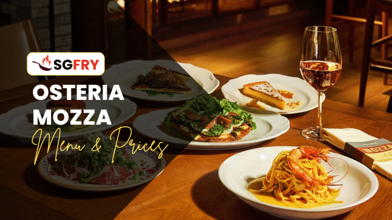 OSTERIA MOZZA MENU SINGAPORE PRICES