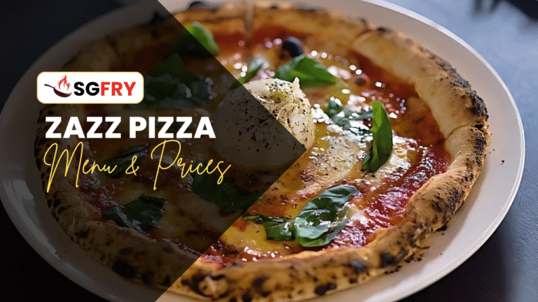 ZAZZ PIZZA MENU SINGAPORE PRICES
