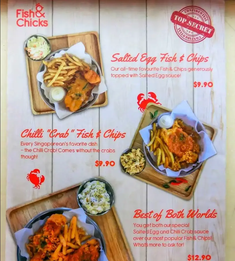 FISH & CHICKS MENU SINGAPORE
