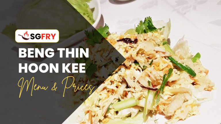 BENG THIN HOON KEE MENU SINGAPORE PRICES