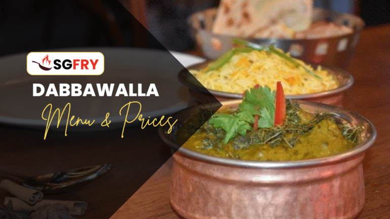 DABBAWALLA MENU SINGAPORE PRICES