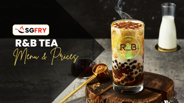 R&B TEA MENU SINGAPORE PRICES