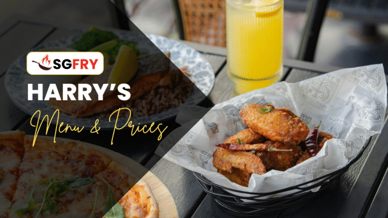 HARRY’S MENU SINGAPORE PRICES