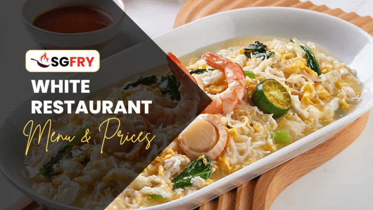 WHITE RESTAURANT MENU SINGAPORE PRICES