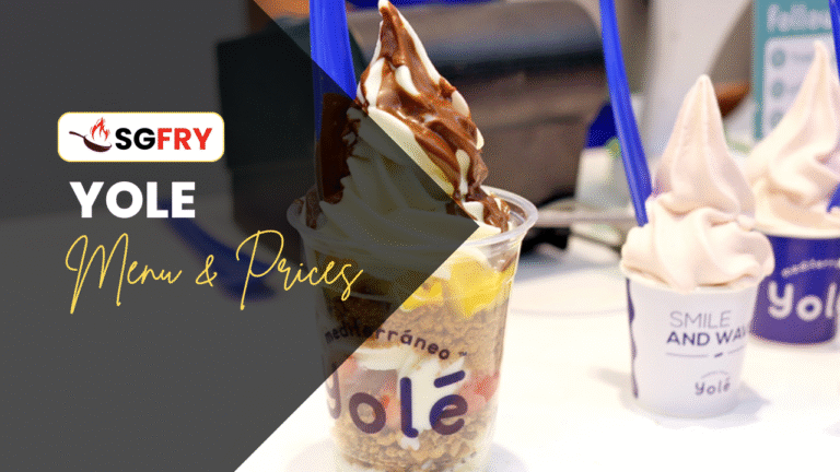 YOLE MENU SINGAPORE PRICES