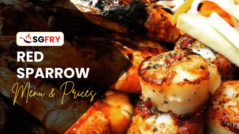 RED SPARROW MENU SINGAPORE PRICES