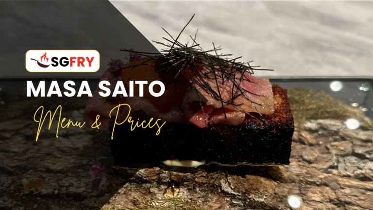 MASA SAITO MENU SINGAPORE PRICES